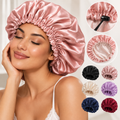 Cuffia da Notte in Raso Regolabile per Capelli