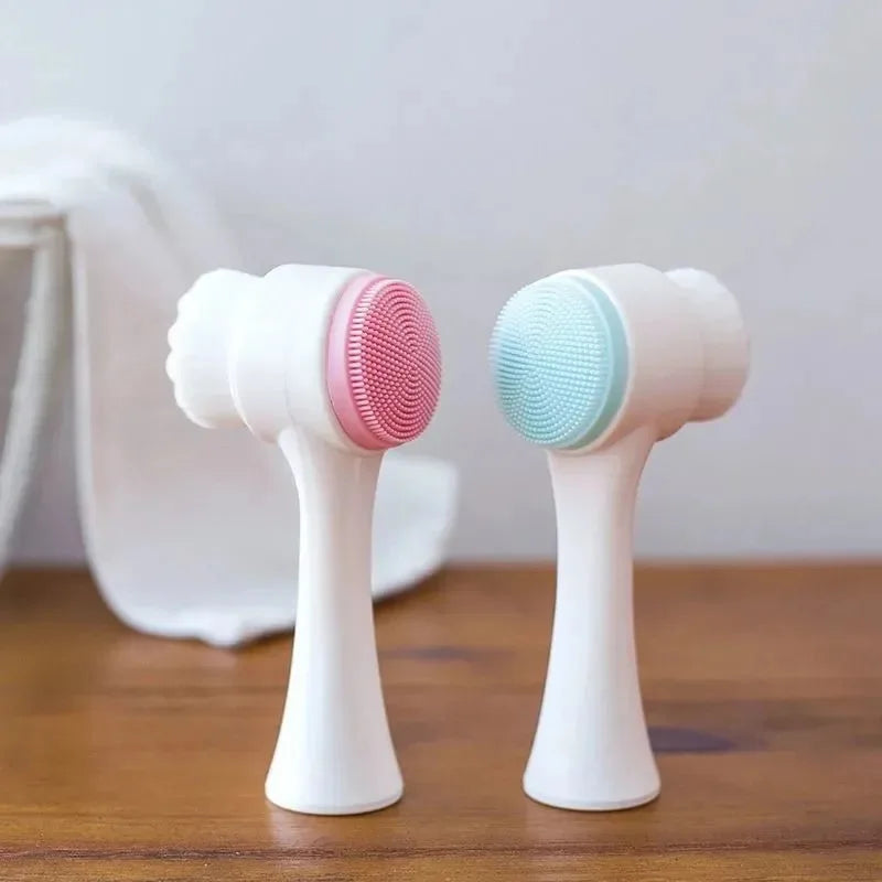 Spazzola Viso 3D a Doppio Lato – Pulizia e Massaggio