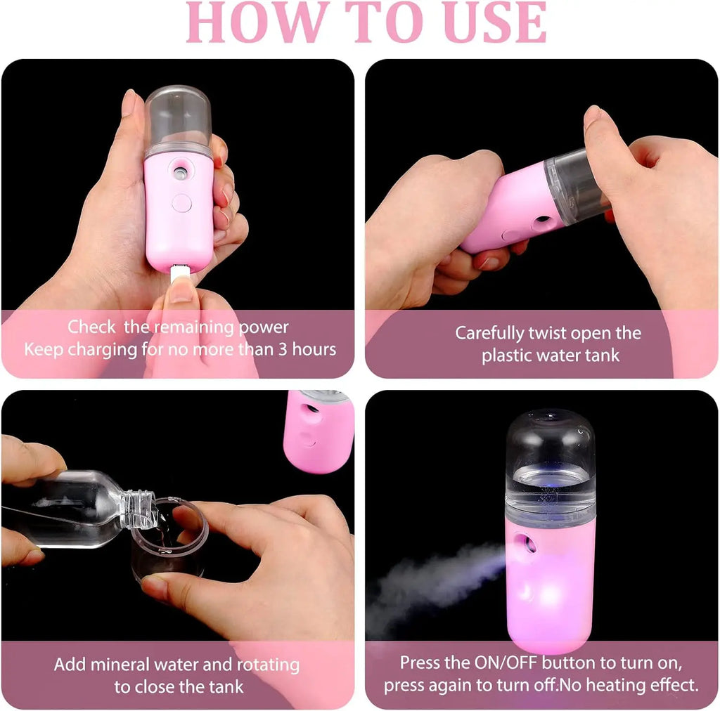 Nano Spray Viso 30 ml – Nebulizzatore Portatile USB