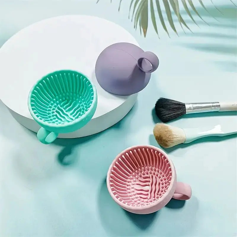 Pulitore Pennelli Make-up in Silicone – Ciotola Detergente