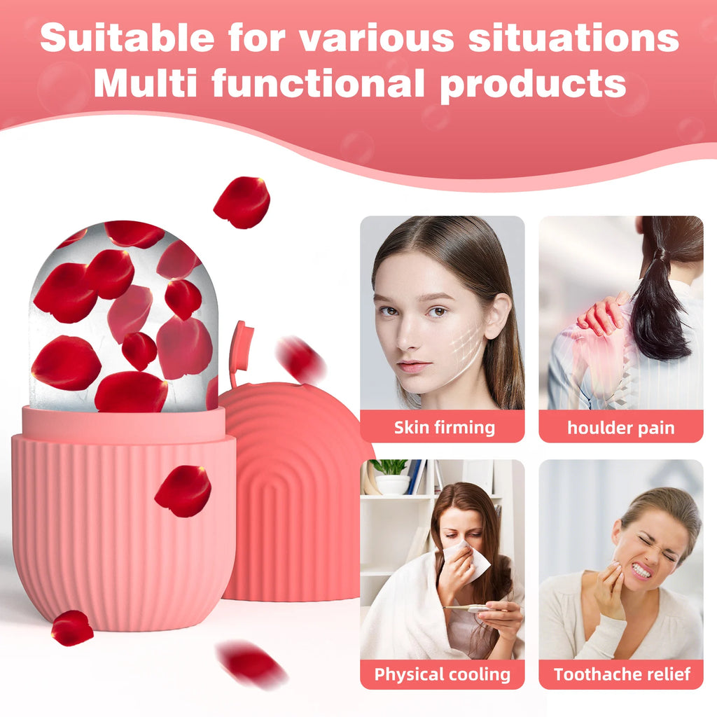 Ice Roller Viso in Silicone – Massaggio Freddo per Skincare